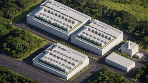 The completed campus as designed