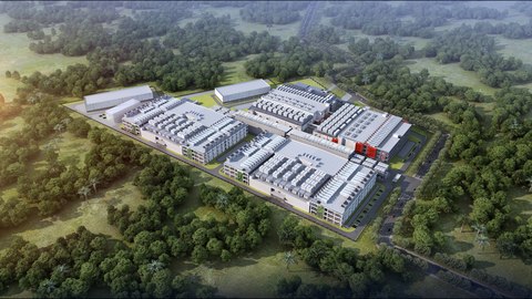 The completed campus as designed
